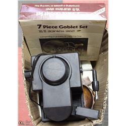 #33-STAINLESS STEEL GOBLETS, UKRAINIAN EASTER EGGS