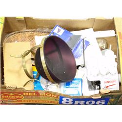 #12 MINI SERGER, MAGNIFYING GLASS. FISH PLATE ETC