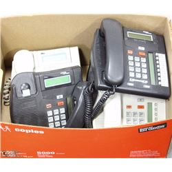 BOX OF 5 NORTEL OFFICE PHONES -WORKING