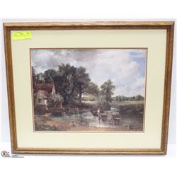 DOUBLE MATTED FRAMED PICTURE 23"X19"