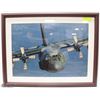 Image 1 : FRAMED PHOTO OF A PLANE 29"X22"