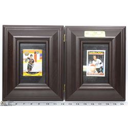 2 WAYNE GRETZKY FRAMED HOCKEY CARDS