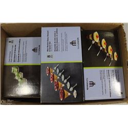 183) A BOX OF THREE SETS OF MINI GLASSES AND