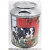 Image 1 : 184) 20LITER COLOURED TIN VINTAGE LOOK