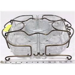 DECORATIVE ETCHED GLASS VEGETABLE/CHIP