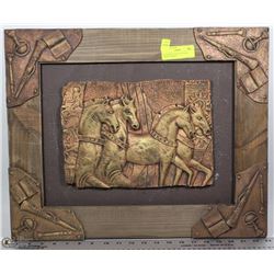 3D HORSE PICTURE WESTERN THEME FRAMED