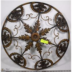 LARGE METAL WALL MOUNT DECOR 24"D