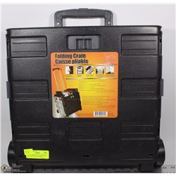 NEW FOLDING CRATE ON WHEELS AND ADJUSTABLE HANDLE