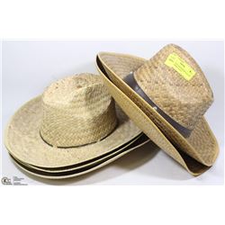 LOT OF 6 NEW SHOWHOME ACCENT STRAW COWBOY HATS