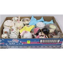 FLAT OF POTPOURRI HOLDERS AND CINNAMON SPICE