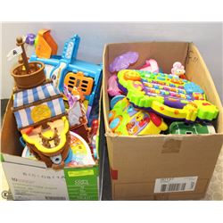 LOT OF 2 BOXES KID TOYS INCL SOME BIG BLOCKS,