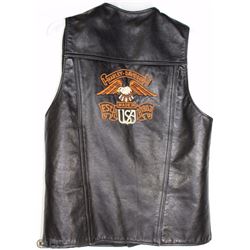 VINTAGE 1970'S HARLEY DAVIDSON LEATHER VEST