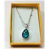 Image 1 : #11 - BLUE/GREEN FIRE OPAL ON CHAIN