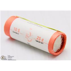 ROLL OF CANADIAN 25 CENT COINS 1905-2005 ALBERTA