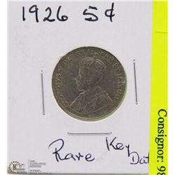 1926 CANADIAN 5 CENT COIN