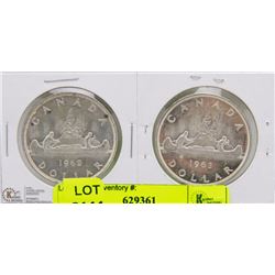 1962 & 1963 CANADIAN DOLLAR