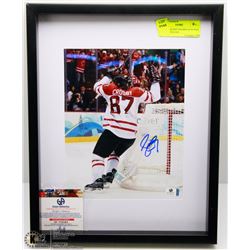 SIDNEY CROSBY FRAMED & SIGNED PHOTO WITH COA