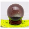 Image 1 : #129  PURPLE CAT EYE QUARTZ CRYSTAL SPHERE BALL