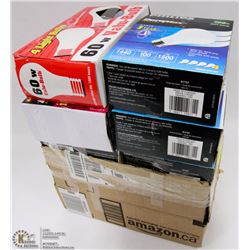 LOT OF FORTY 60  AND 100W LIGHT BULBS