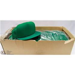 24 NEW GREEN BASEBALL HATS . NO LOGO