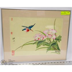 BIRD AND FLOWER ,PEONIES AND BIRD FLYING  ALBUM