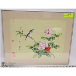 BIRD AND FLOWER , BIRD ON A PERCH & PEONIES ALBUM