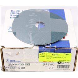 SAIT ZIRCONIUM 80 GRIT 5X7/8 FIBRE DISCS