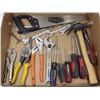 Image 1 : FLAT OF HAND TOOLS INCL VICE GRIPS, SAW, HAMMERS