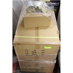 205 ASSORTED CANDLE TINS WITH LIDS APPROX 3" X 6"