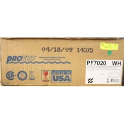 PROFLO PF7020 WH 20X17 OVAL 4" CENTER PORCELAIN ON