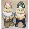 Image 1 : A PAIR OF LARGE GARDEN GNOMES
