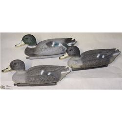 LOT OF 3 DUCK DECOYS