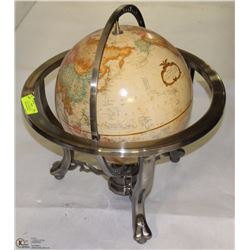 DECORATIVE 12" GLOBE WITH METAL BASE ANEDCOMPASS