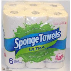 6 ROLLS SPONGE TOWELS ULTRA CHOOSE A SIZE PAPER