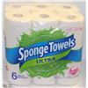 Image 1 : 6 ROLLS SPONGE TOWELS ULTRA CHOOSE A SIZE PAPER