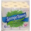 Image 1 : 6 ROLLS SPONGE TOWELS ULTRA CHOOSE A SIZE PAPER