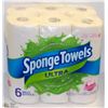 Image 1 : 6 ROLLS SPONGE TOWELS ULTRA CHOOSE A SIZE PAPER