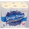 Image 1 : SPONGE TOWELS ULTRA STRONG PAPER TOWELS 6 ROLLS