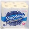 Image 1 : SPONGE TOWELS ULTRA STRONG PAPER TOWELS 6 ROLLS