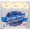 Image 1 : SPONGE TOWELS ULTRA STRONG PAPER TOWELS 6 ROLLS