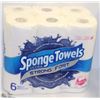 Image 1 : SPONGE TOWELS ULTRA STRONG PAPER TOWELS 6 ROLLS