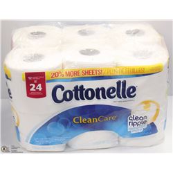 12 DOUBLE ROLL COTTONELLE CLEAN CARE TOILET PAPER