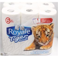 6 ROLL ROYAL TIGER TOWEL PAPER TOWEL