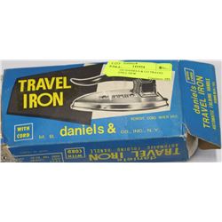 VINTAGE DANIELS & CO TRAVEL IRON-STILL NEW