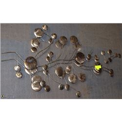 A PAIR OF MODERN METAL WALL ART DISPLAYS