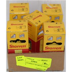 LOT OF 5 STARRETT BI METAL HOLE SAW BITS