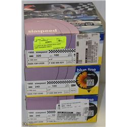 3 CASES OF SIA SPEED 6X10 ASST GRIT SANDING DISCS