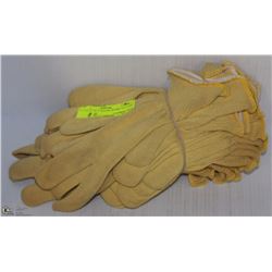 BUNDLE OF YELLOW WORK GLOVES