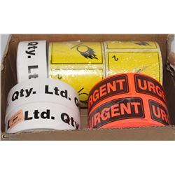 BOX OF ASSORTED SAFETY TAPES