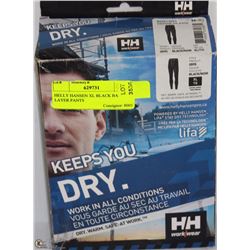 HELLY HANSEN XL BLACK BASE LAYER PANTS